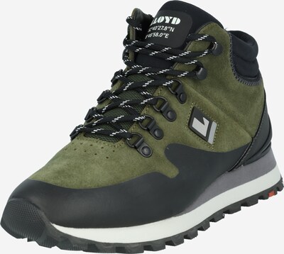 LLOYD Athletic Lace-Up Shoes 'Elwas' in Khaki / Black / White, Item view