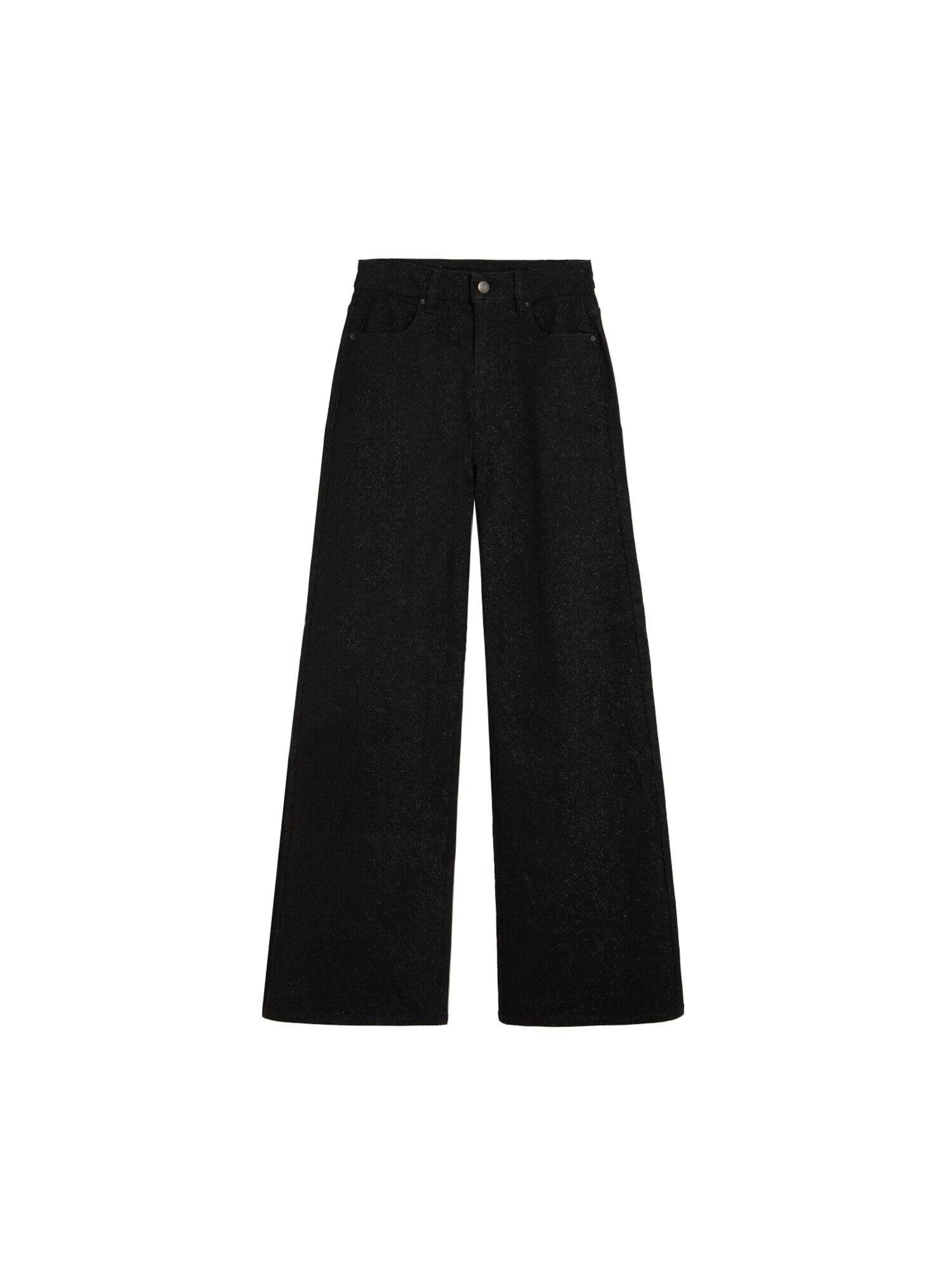 Scalpers Wide leg Jeans 'Shinny Air' in Black: front