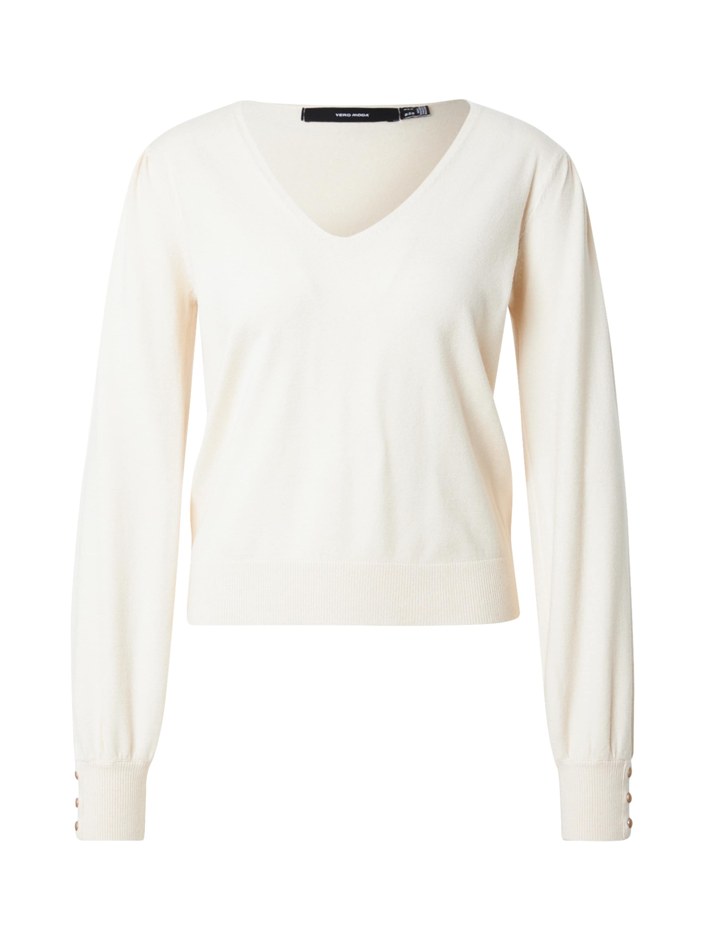 VERO MODA Sweater 'VMHOLLYKARIS' in Beige: front