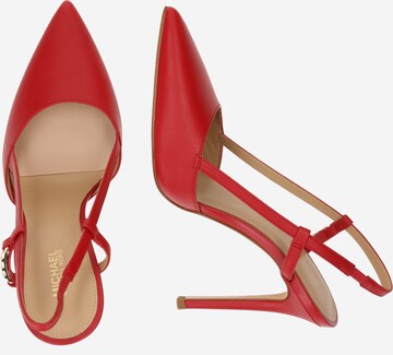 MICHAEL Michael Kors Дамски обувки на ток с отворена пета 'VERONICA' в червено