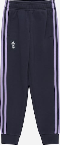 ADIDAS PERFORMANCE Tapered Workout Pants 'REAL' in Blue: front
