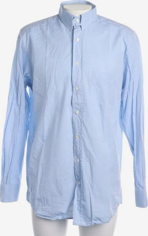 Van Laack Button Up Shirt in XXL in Blue: front