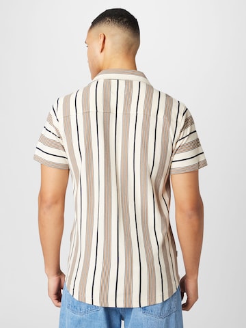 Wemoto Regular fit Button Up Shirt 'Miles' in Beige