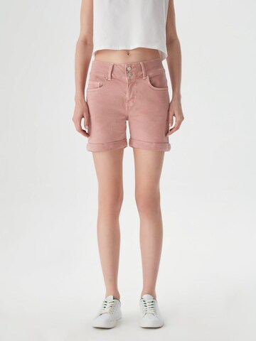 Coupe slim Pantalon 'BECKY' LTB en rose : devant