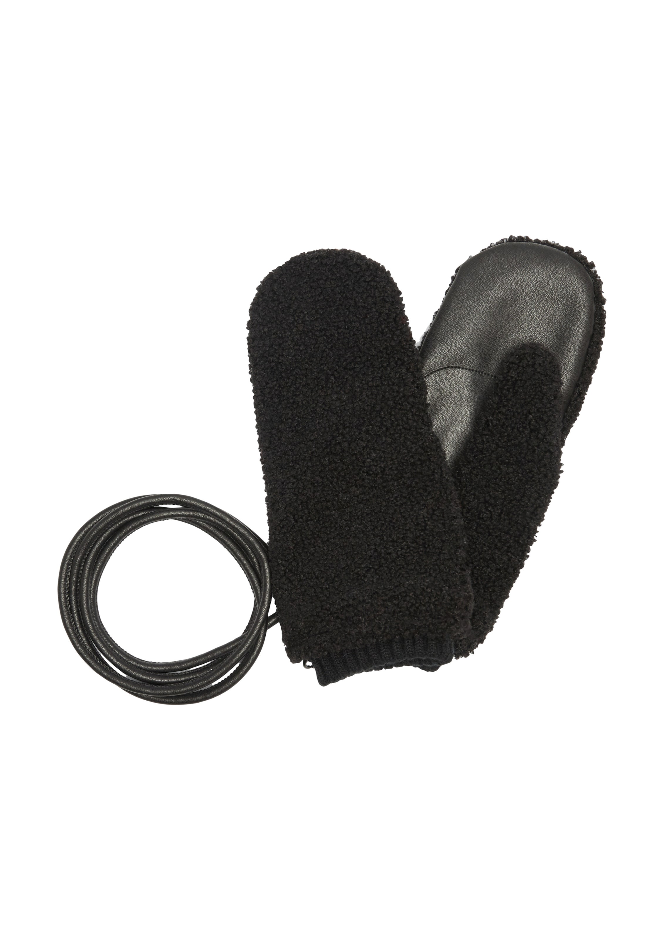 s.Oliver Fingerhandschuhe in Schwarz: Vorderseite