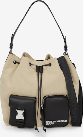 KARL LAGERFELD JEANS Pussukkalaukku värissä beige: etupuoli