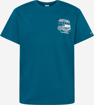 Tommy Jeans T-Shirt 'Finest Food' in Blau: predná strana