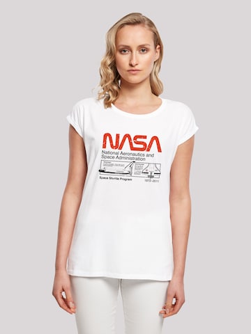 F4NT4STIC Shirt 'NASA Classic Space Shuttle' in White: front