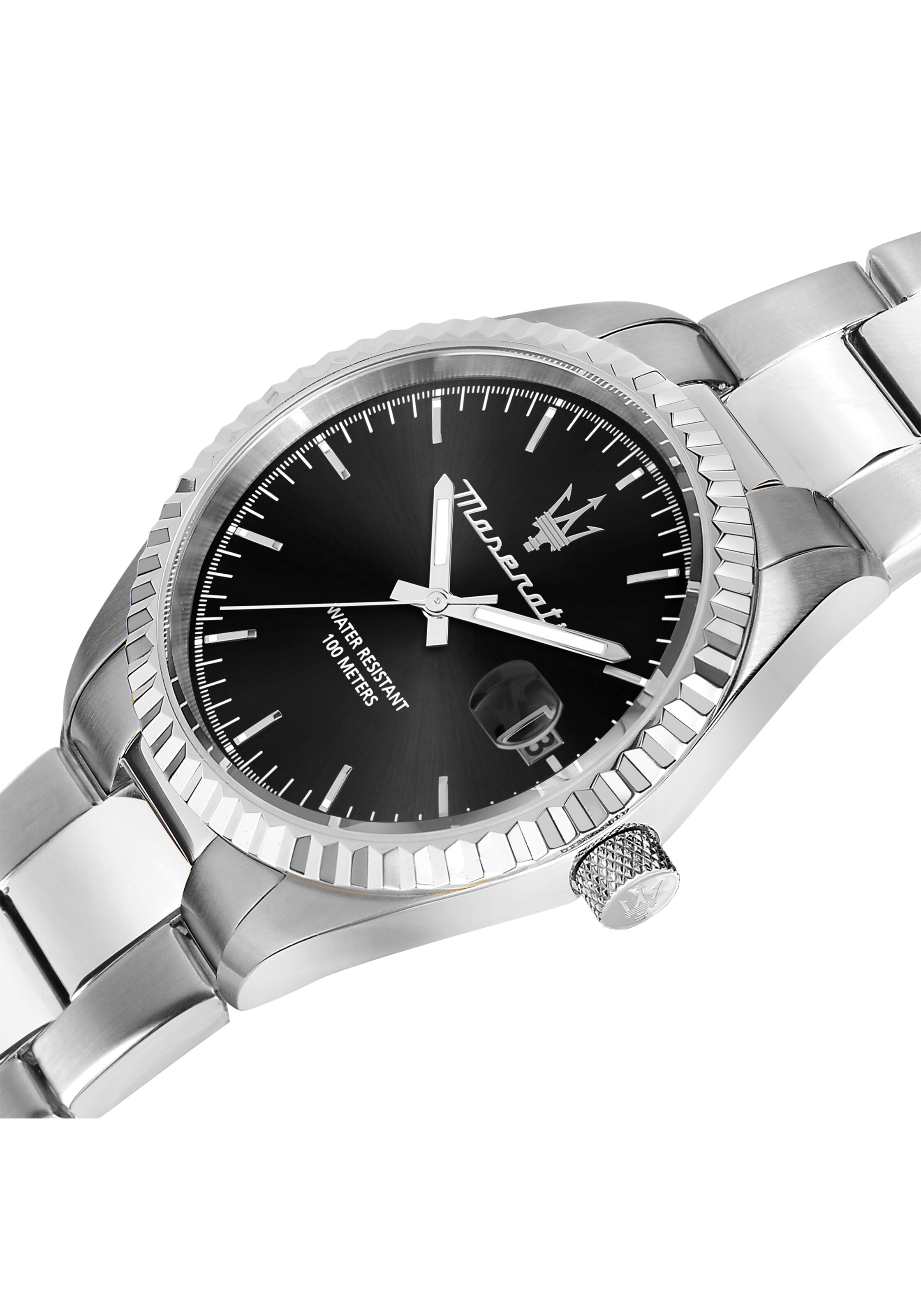 Maserati Uhr in Silber