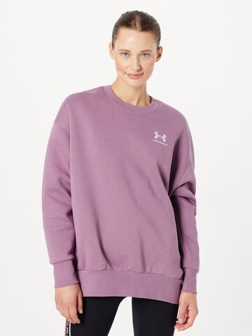 UNDER ARMOUR - Sweatshirt de desporto em roxo: frente