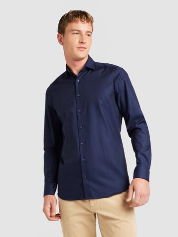 OLYMP Regular Fit Hemd in Blau: Vorderseite