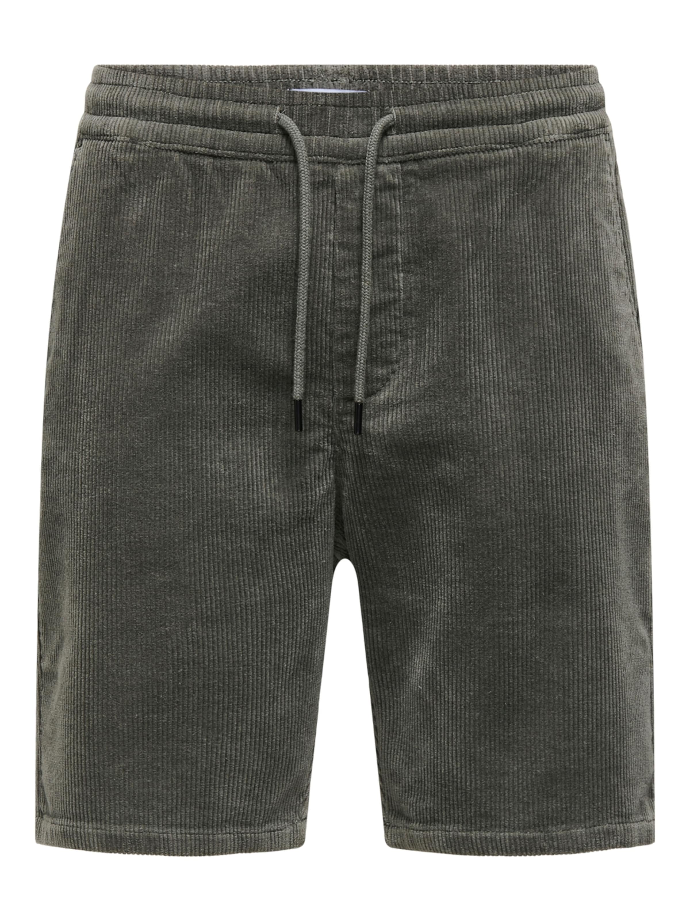 Only & Sons - Loosefit Calças 'LINUS' em cinzento: frente