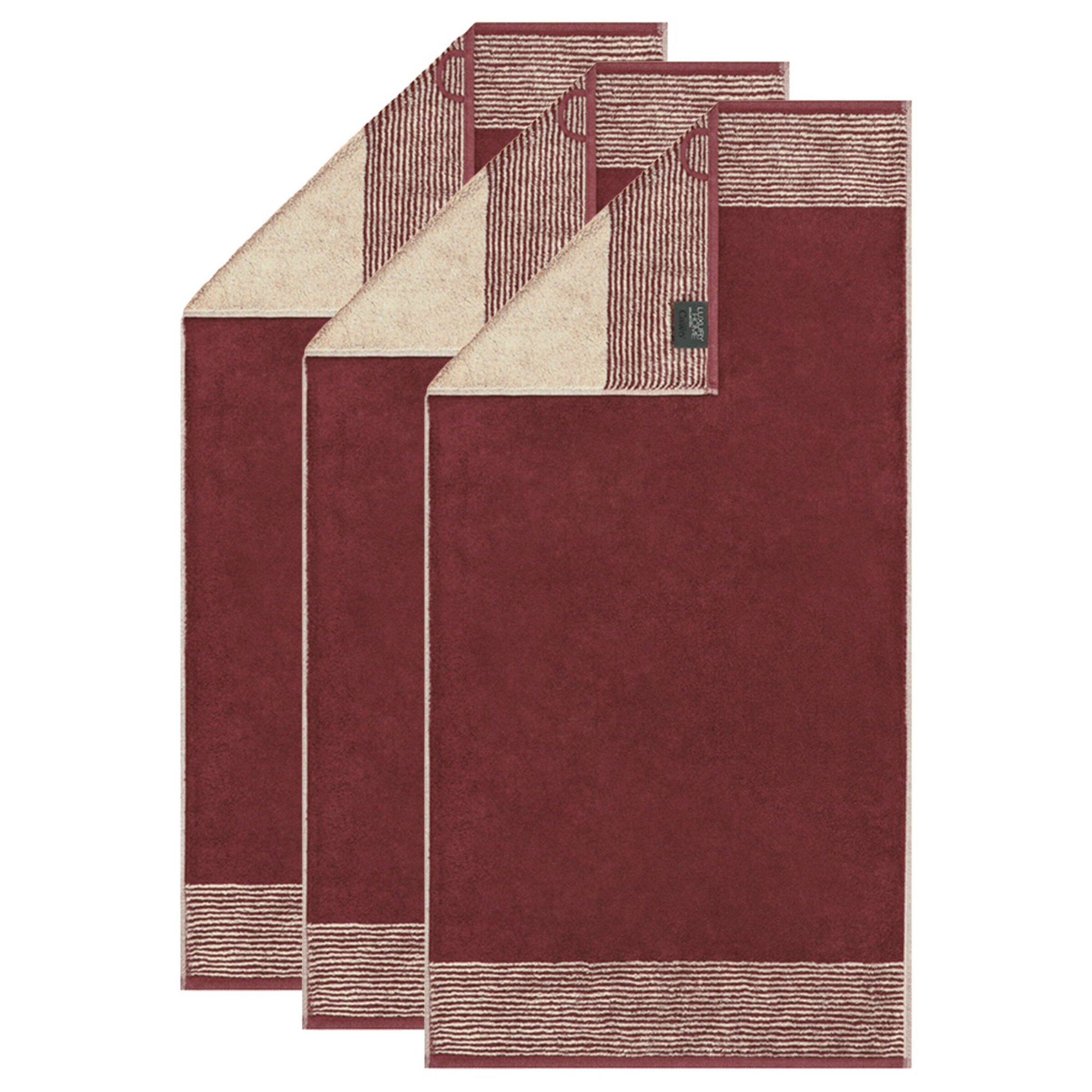 Asciugamano di Cawö in rosso: frontale