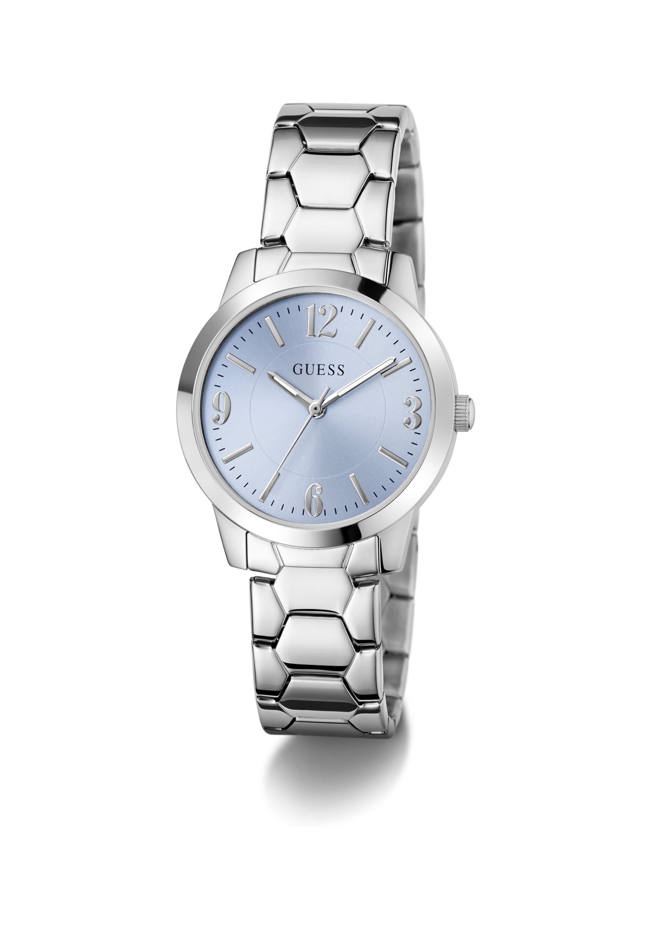 GUESS Analogt ur 'WINNI' i sølv