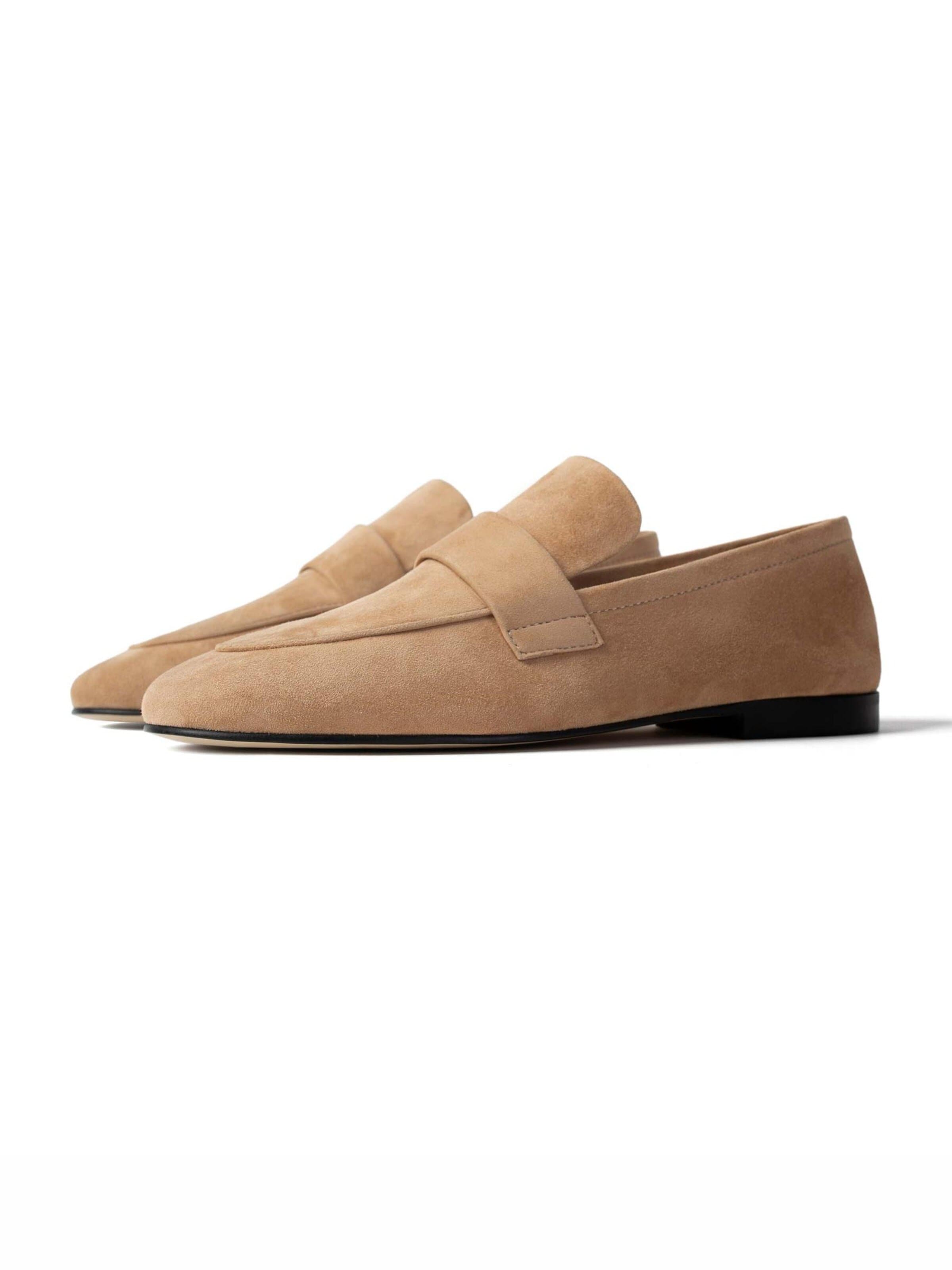 L37 HANDMADE SHOESSlip On cipele 'VELVET RIOT' - bež boja
