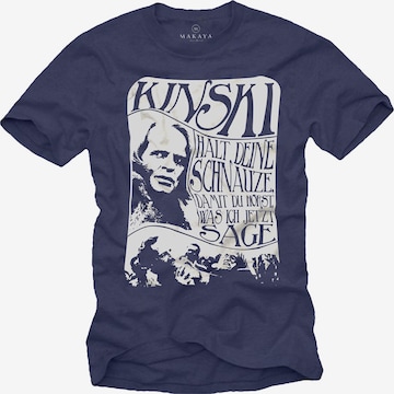 MAKAYA Shirt 'Schnauze' in Blue: front