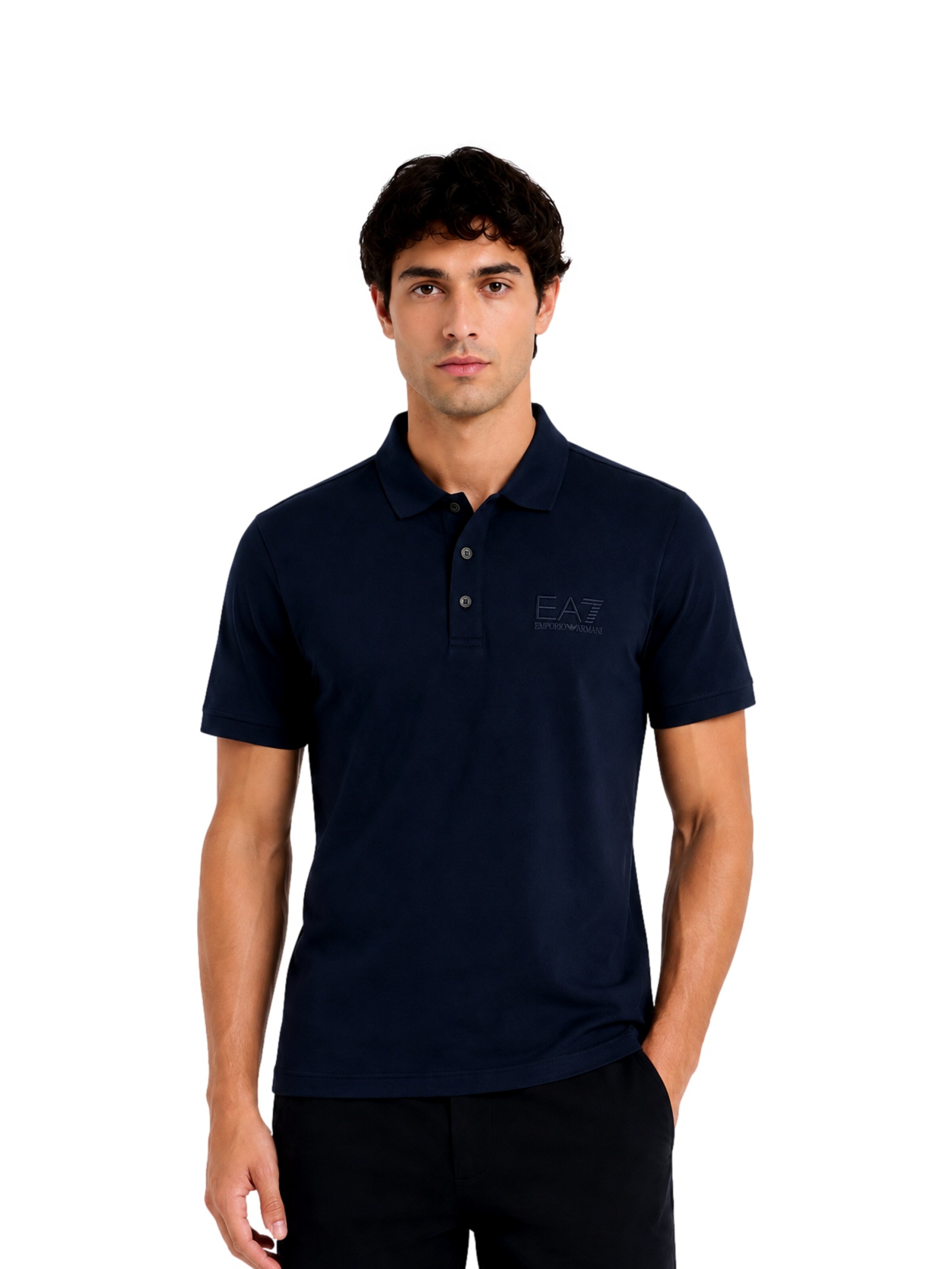 EA7 Emporio Armani Poloshirt in Blau: Vorderseite