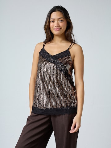 SISTERS POINT - Top 'VIMSA-St' en marrón: frente