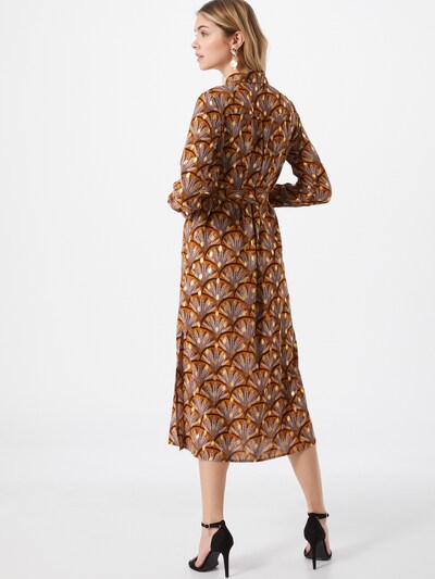 Vila Kleid Zino In Senf Gold Lila Orange About You 