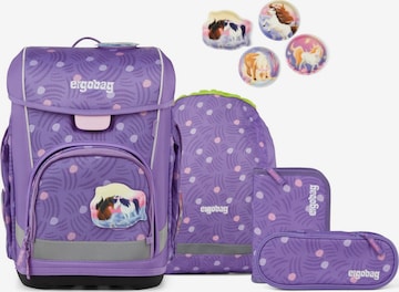 ergobag Backpack 'Schulranzen-Set cubo light Set' in Purple: front