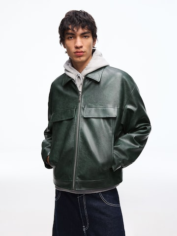 Bershka Átmeneti dzseki - zöld: elől