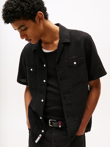 Tommy Jeans Regular fit Button Up Shirt in Black