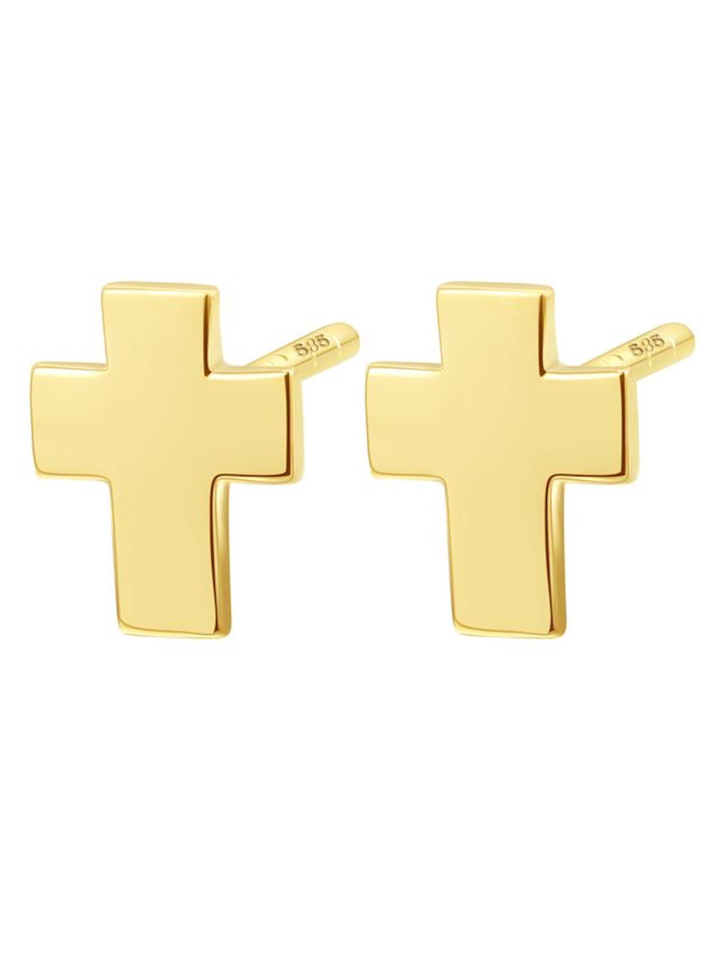 Boucles d'oreilles 'Believe' Dear Me en or : devant