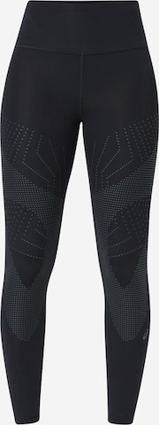 Skinny Pantalon de sport ASICS en noir : devant