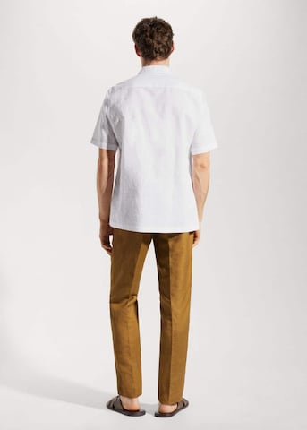 MANGO MAN Slim fit Button Up Shirt 'Ants' in White
