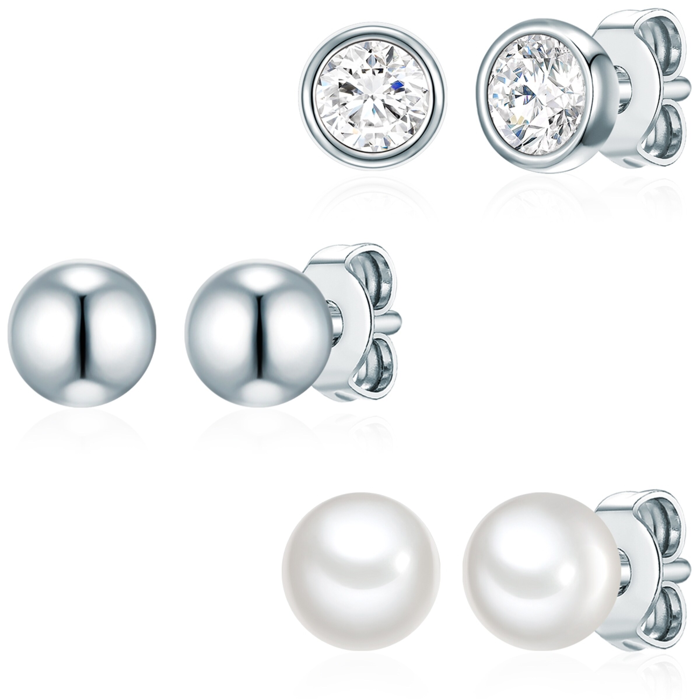 Rafaela Donata Earrings in Silver: front