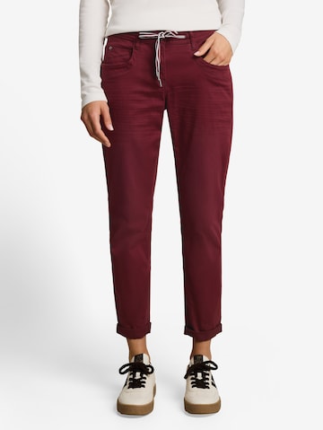 TOM TAILOR Slimfit Housut värissä punainen: etupuoli