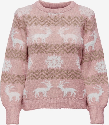 ONLY Pullover 'Xmas' in Pink: predná strana