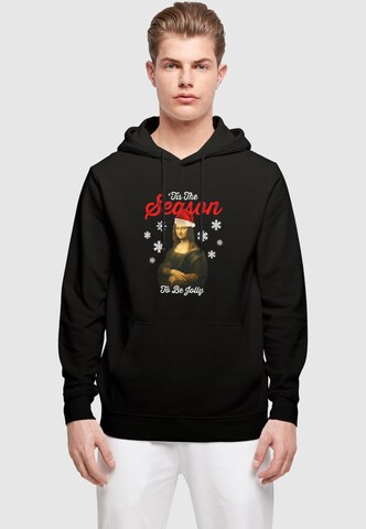 Merchcode Sweatshirt 'Mona Lisa - Tis The Season' in Zwart: voorkant