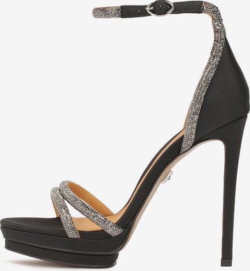 Kazar Strap Sandals in Black: front