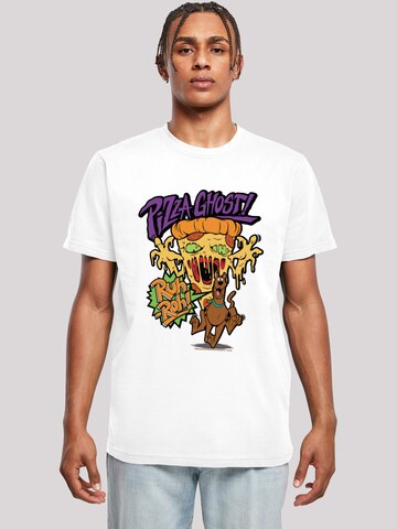F4NT4STIC Shirt 'Pizza Ghost' in White: front