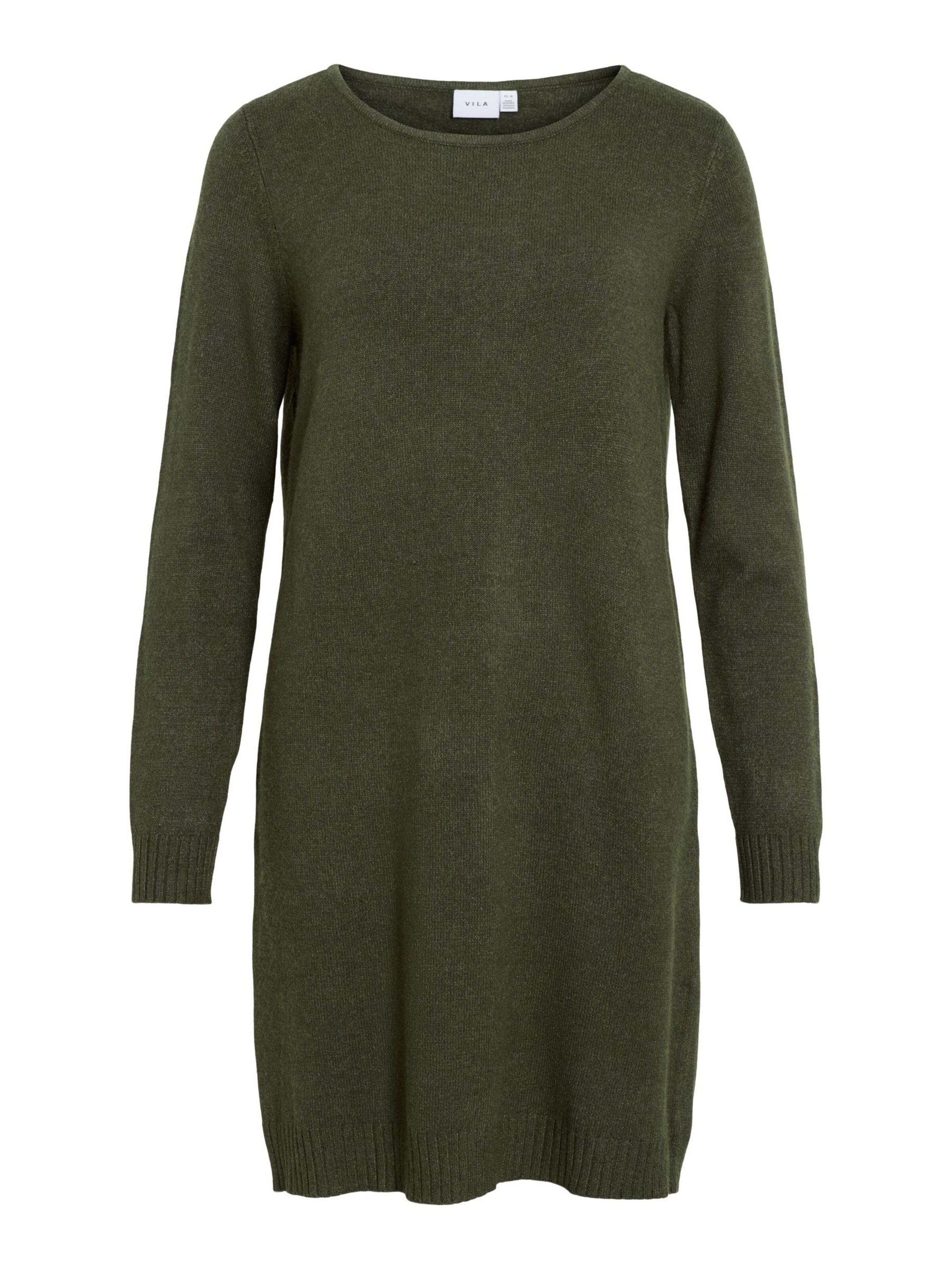 VILA Strickkleid in Grün: Vorderseite