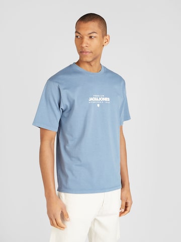 T-Shirt 'HUXI' JACK & JONES en bleu : devant
