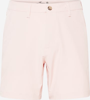 HOLLISTER Regular Chino trousers in Pink: front