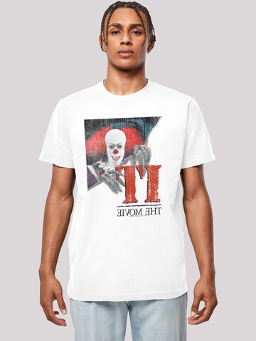 F4NT4STIC T-Shirt 'IT Distressed Poster' in Weiß: Vorderseite