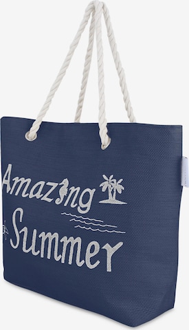 normani Beach Bag in Blue: front