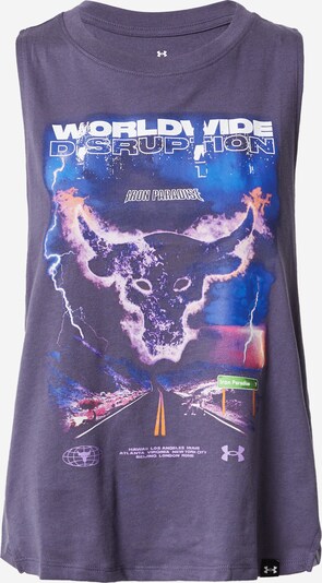 UNDER ARMOUR Sports top 'PJT ROCK WORLDWIDE' in Blue / Plum / Lilac / White, Item view