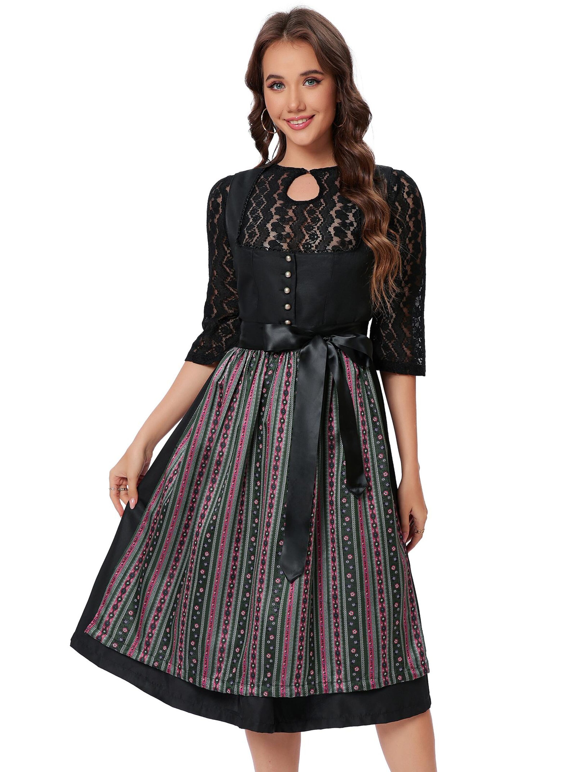 Yesfashion Dirndl‌‌ in Schwarz