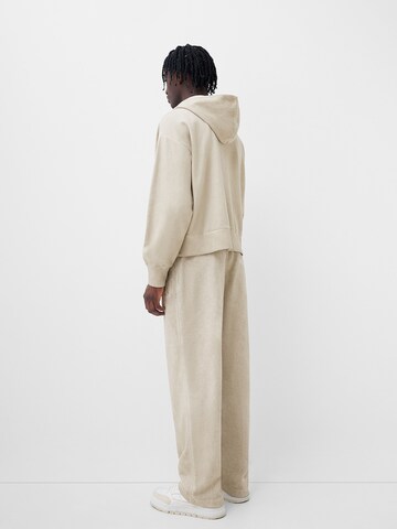 Bershka Loosefit Nadrág - bézs