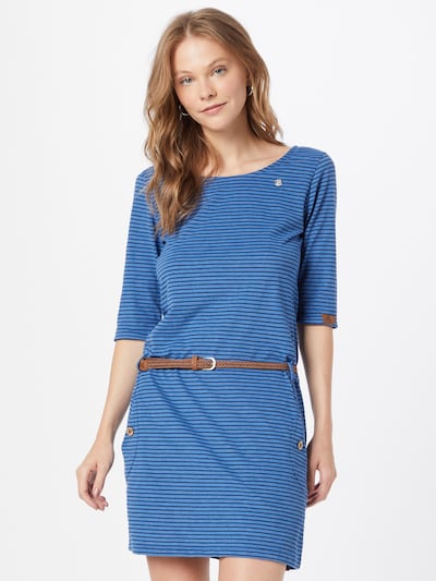 Ragwear Kleid 'TANYA' in marine / taubenblau / karamell, Modelansicht
