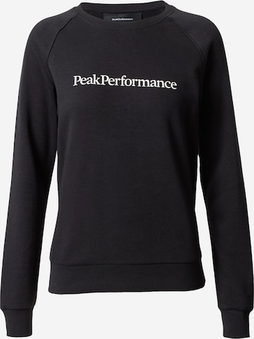 PEAK PERFORMANCE - Sweatshirt de desporto em preto: frente