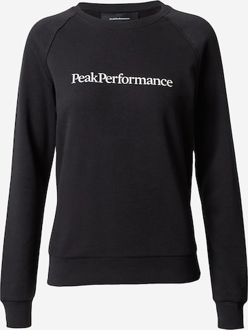 PEAK PERFORMANCE Sportsweatshirt in Schwarz: predná strana