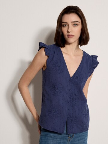 Chemisier ' ' Apricot en violet : devant