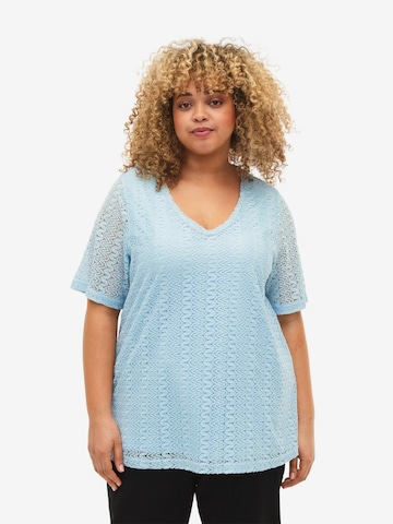 Zizzi - Blusa 'Caris' em azul: frente