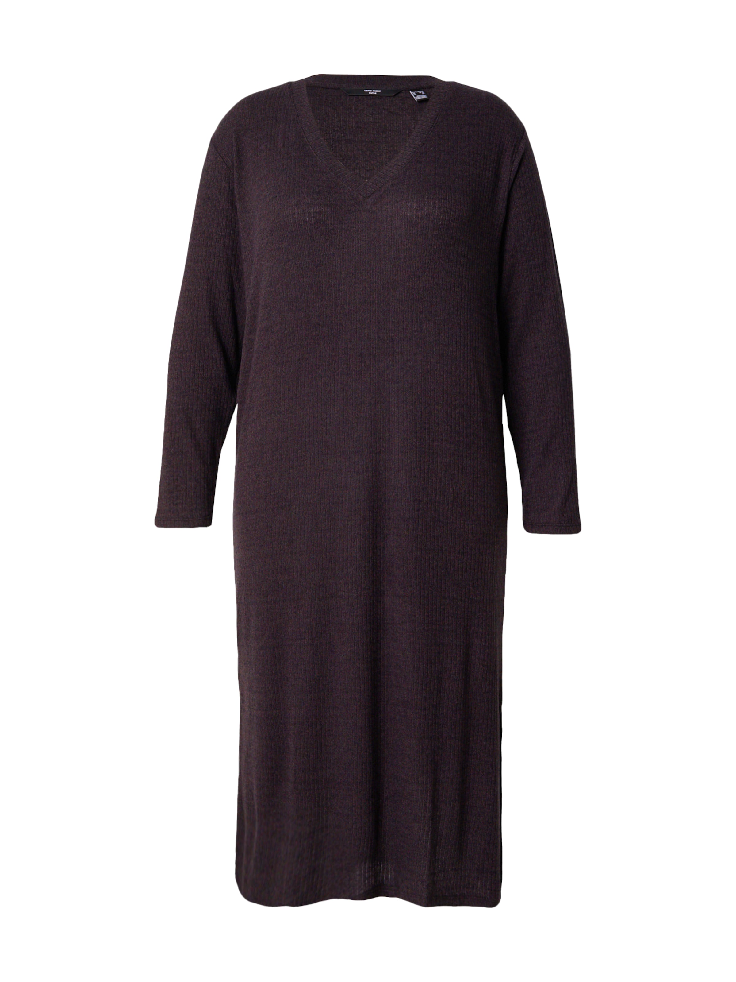 Vero Moda Curve Gebreide jurk 'VMCCeri' in Zwart: voorkant