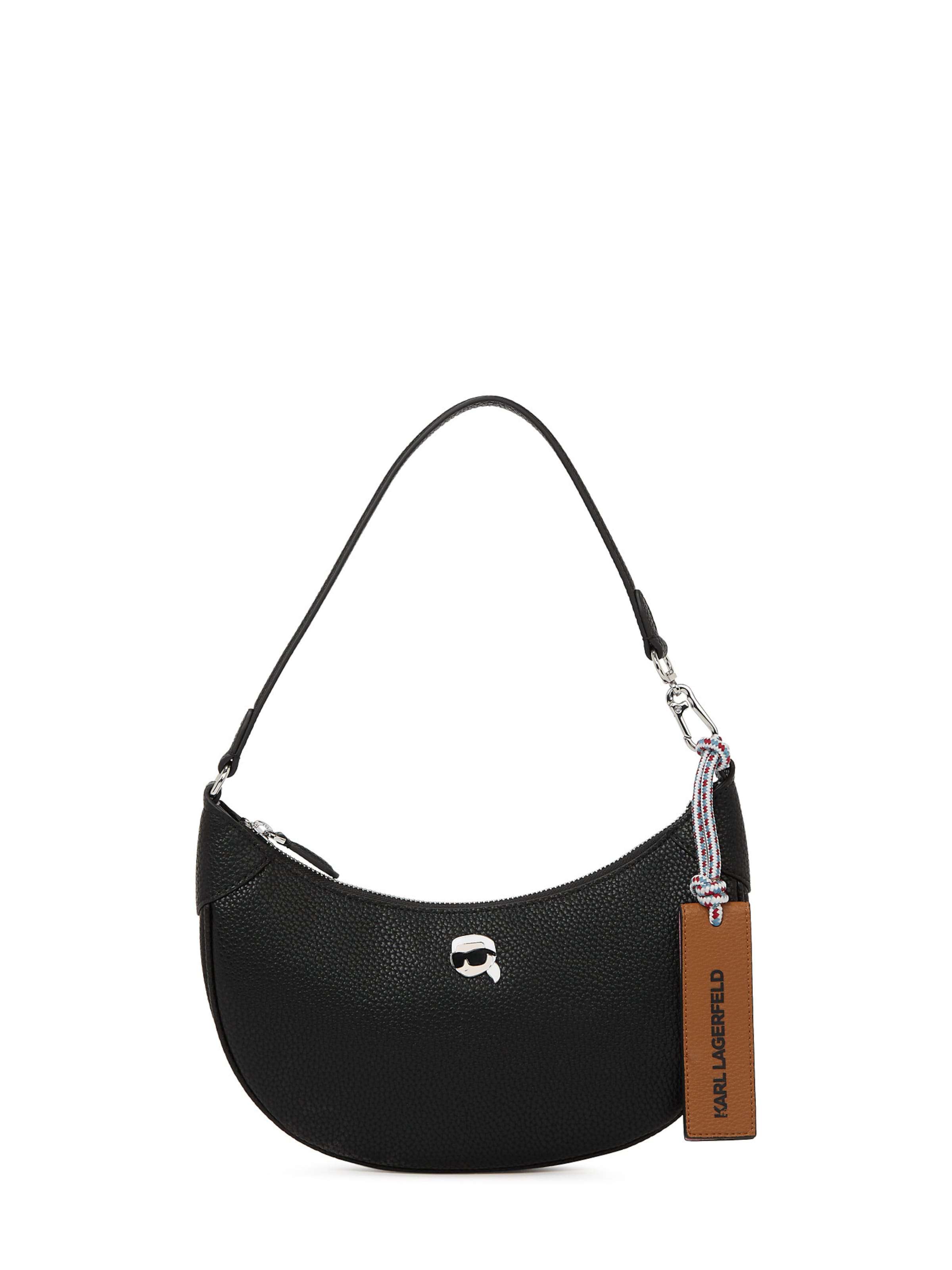 Karl Lagerfeld Τσάντα ώμου 'Pebble' σε ανοικτό μπεζ / μαύρο / λευκό, Άποψη προϊόντος